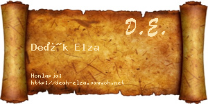 Deák Elza névjegykártya