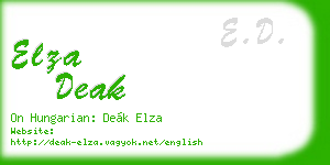elza deak business card