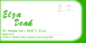 elza deak business card